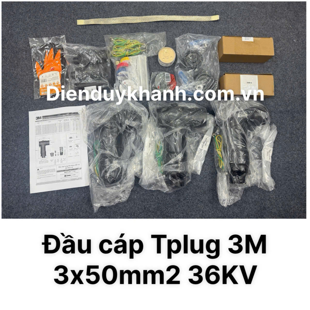 ĐẦU CÁP TPLUG 36kV 3x1Cx50 (3x50mm2) 3M CHÍNH HÃNG GIÁ RẺ